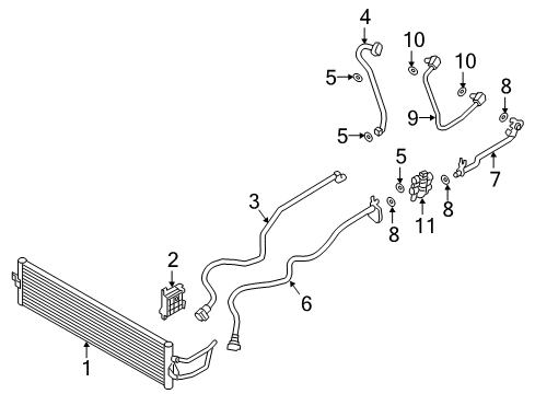 2022 BMW 530e Trans Oil Cooler Diagram