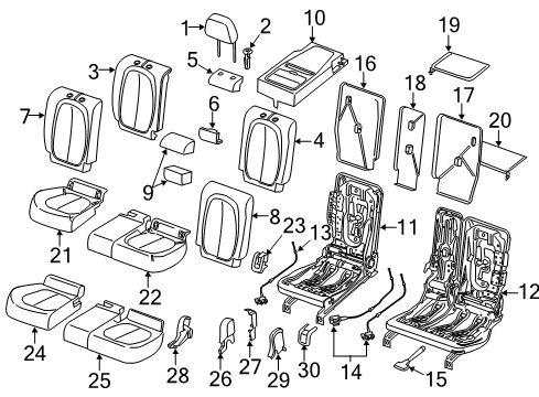 2023 BMW X1 GUIDE, HEADREST Diagram for 52209493641