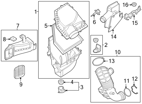 2023 BMW X7 Air Intake Diagram 1