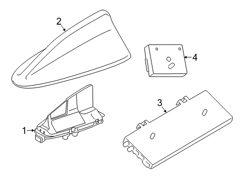 2024 BMW X1 ANTENNA AMPLIFIER Diagram for 65205A4FF05