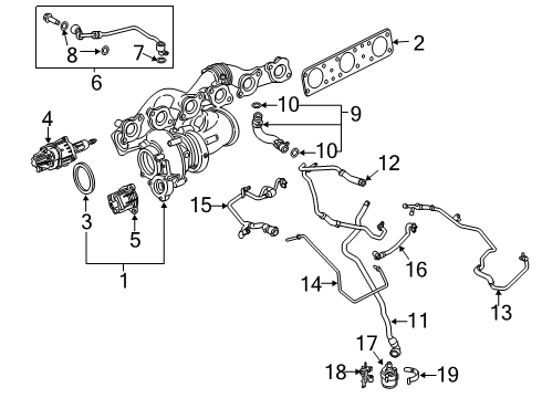 2021 BMW M760i xDrive Turbocharger & Components Diagram