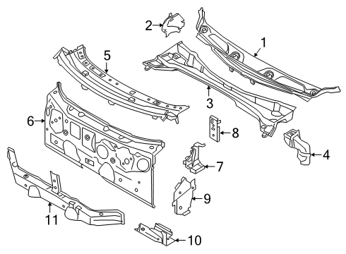 2023 BMW X2 Cowl Diagram