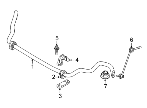 2022 BMW X5 Stabilizer Bar & Components - Front Diagram 4