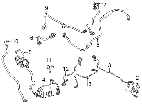 2022 BMW M550i xDrive Emission Components Diagram