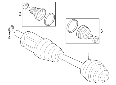 2023 BMW i7 Drive Axles - Front Diagram