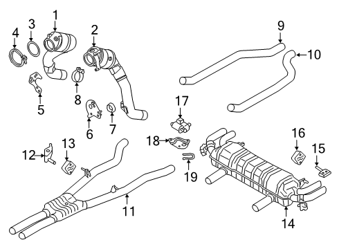 2021 BMW M850i xDrive Exhaust Components Diagram