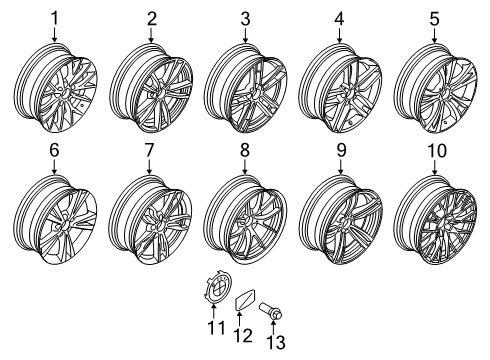 2021 BMW 230i Wheels Diagram