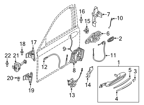 2021 BMW M5 Front Door Diagram 2