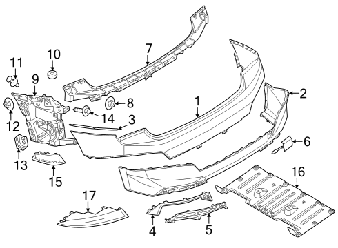 2024 BMW iX Bumper & Components - Rear Diagram 1