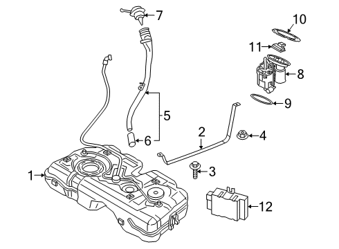 2023 BMW X2 Fuel System Components Diagram