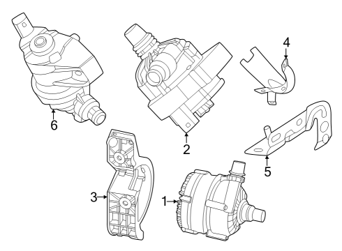 2024 BMW X1 AUXILIARY WATER PUMP Diagram for 11515A03F46