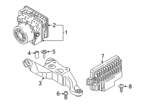 2021 BMW X1 Anti-Lock Brakes Diagram 1