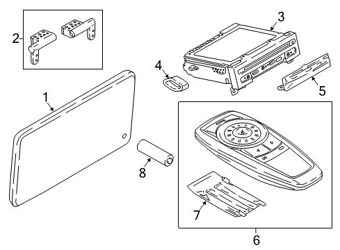 2023 BMW 540i xDrive Entertainment System Components Diagram