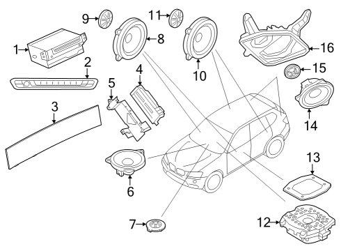 2023 BMW X7 RP HEAD UNIT HIGH 4 Diagram for 65125B32399