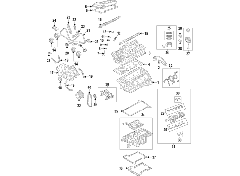 2021 BMW M850i xDrive Engine Parts, Mounts, Cylinder Head & Valves, Camshaft & Timing, Variable Valve Timing, Oil Cooler, Oil Pan, Oil Pump, Crankshaft & Bearings, Pistons, Rings & Bearings Diagram 2