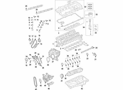 2019 BMW M240i xDrive GUIDE BEARING SHELL 1 (BLUE) Diagram for 11217926107