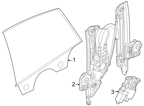 2024 BMW 430i Gran Coupe Glass - Rear Door Diagram