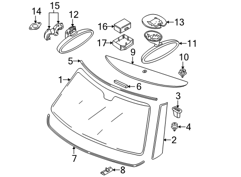 Interior Mirror Ec / Radio Diagram for 51169134376