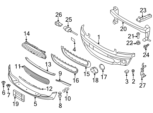 Trim, Air Inlet, Primed Diagram for 51117268752