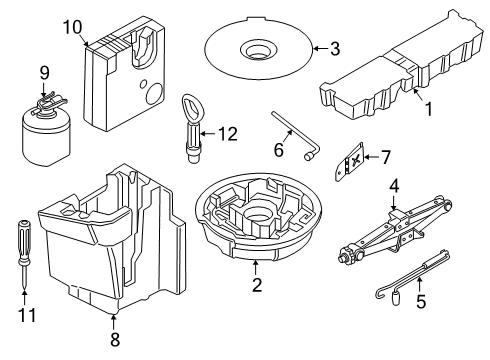 2023 BMW X2 Jack & Components Diagram