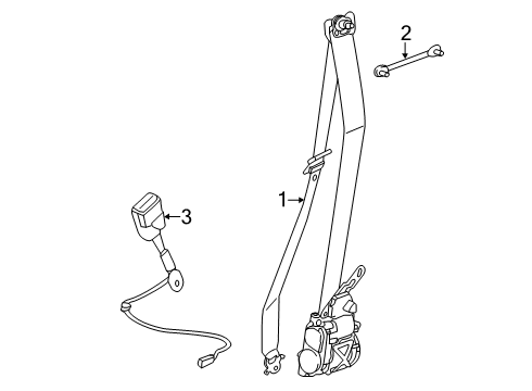 2023 BMW X2 Front Seat Belts Diagram