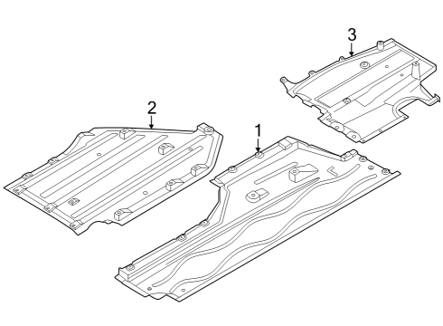 2024 BMW 750e xDrive Splash Shields Diagram 1