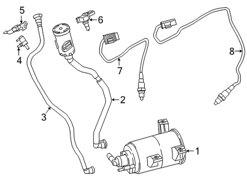 2022 BMW 330e xDrive Emission Components Diagram