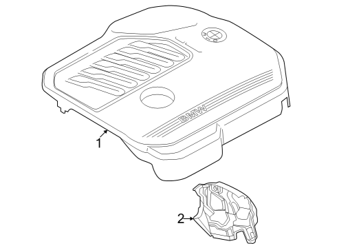 2024 BMW 750e xDrive Engine Appearance Cover Diagram 2