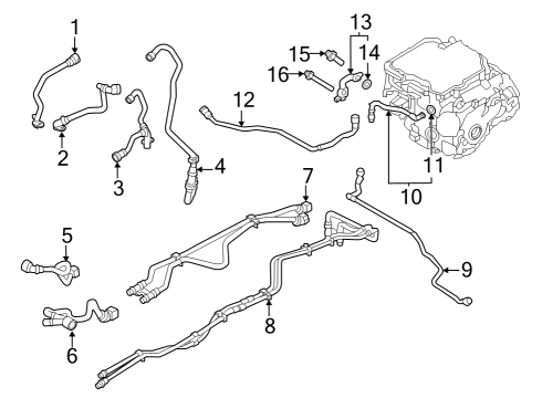 2024 BMW i7 Hoses, Lines & Pipes Diagram 1