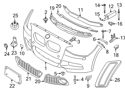 2021 BMW 230i Bumper & Components - Front Diagram 1