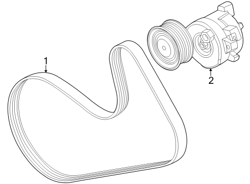 2023 BMW X7 Belts & Pulleys Diagram 1