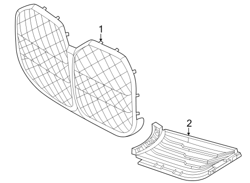 2022 BMW i4 Grille & Components Diagram 3