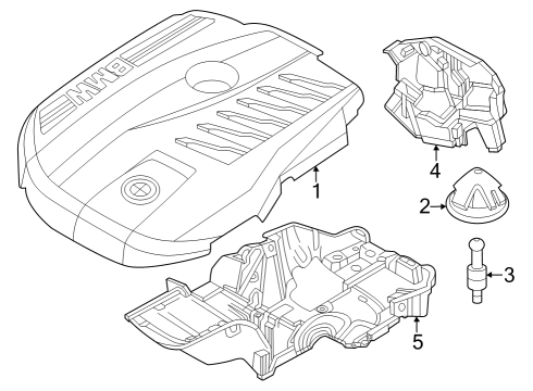 2024 BMW X7 ENGINE COVER Diagram for 11147935418