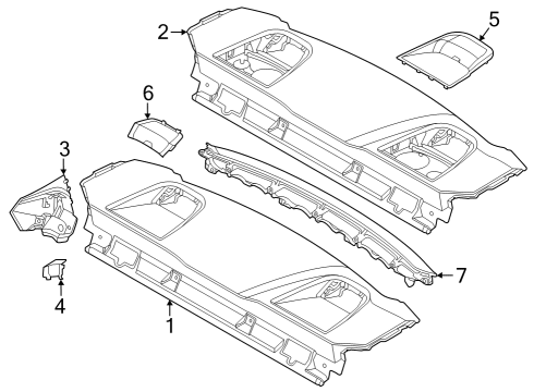 2024 BMW 230i Interior Trim - Rear Body Diagram 1