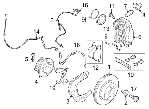 2023 BMW 430i xDrive Gran Coupe Front Brakes Diagram 2