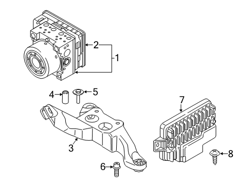 2023 BMW X2 ABS Components Diagram