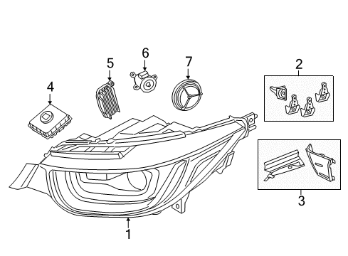 2021 BMW i3 Headlamp Components Diagram