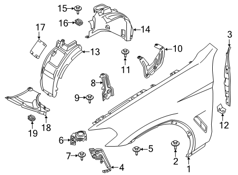 2022 BMW X4 COVER, BOTTOM RIGHT Diagram for 51719854882