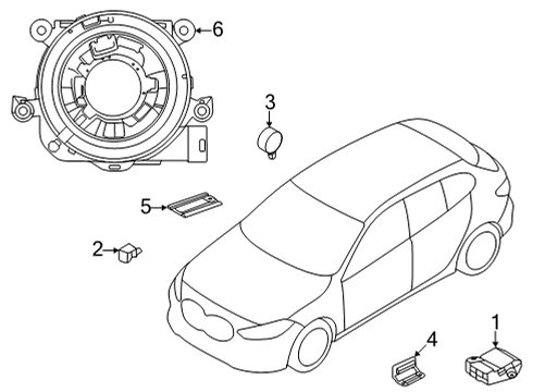 2023 BMW 228i Gran Coupe Air Bag Components Diagram 2