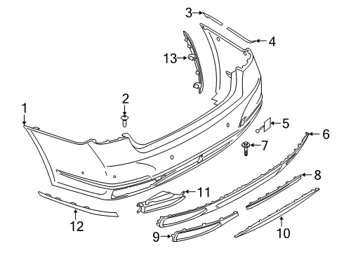 2021 BMW 750i xDrive Bumper & Components - Rear Diagram 4