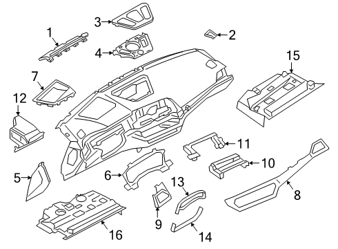 2024 BMW 330e COVER FOR DISPLAY SCREEN Diagram for 65505A2F3A0