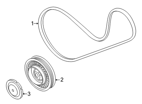 2021 BMW X5 M Belts & Pulleys Diagram 1