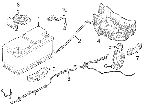 2024 BMW i7 BATTERY CABLE POS.TERM.POWER Diagram for 61125A3D0F3