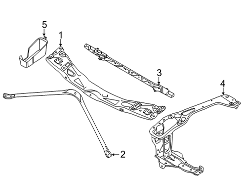 2021 BMW 228i Gran Coupe Radiator Support Diagram