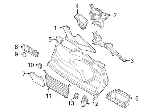 2023 BMW 430i xDrive Gran Coupe Interior Trim - Rear Body Diagram 2