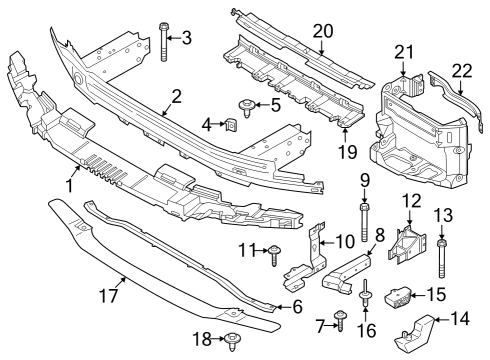 2023 BMW 540i xDrive Bumper & Components - Front Diagram 5