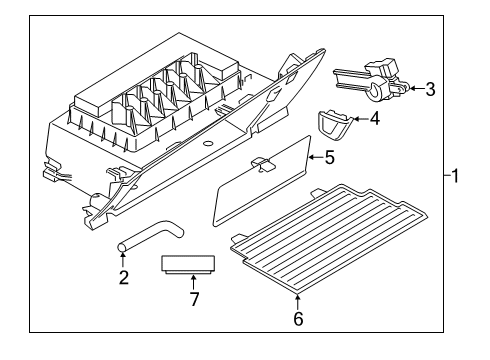 2022 BMW X2 Glove Box Diagram