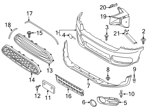 Trim For Front Light Right Diagram for 51117390534