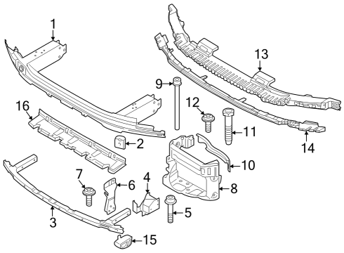 2022 BMW 530e Bumper & Components - Front Diagram 4