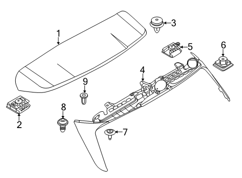 2021 BMW X5 Rear Spoiler Diagram